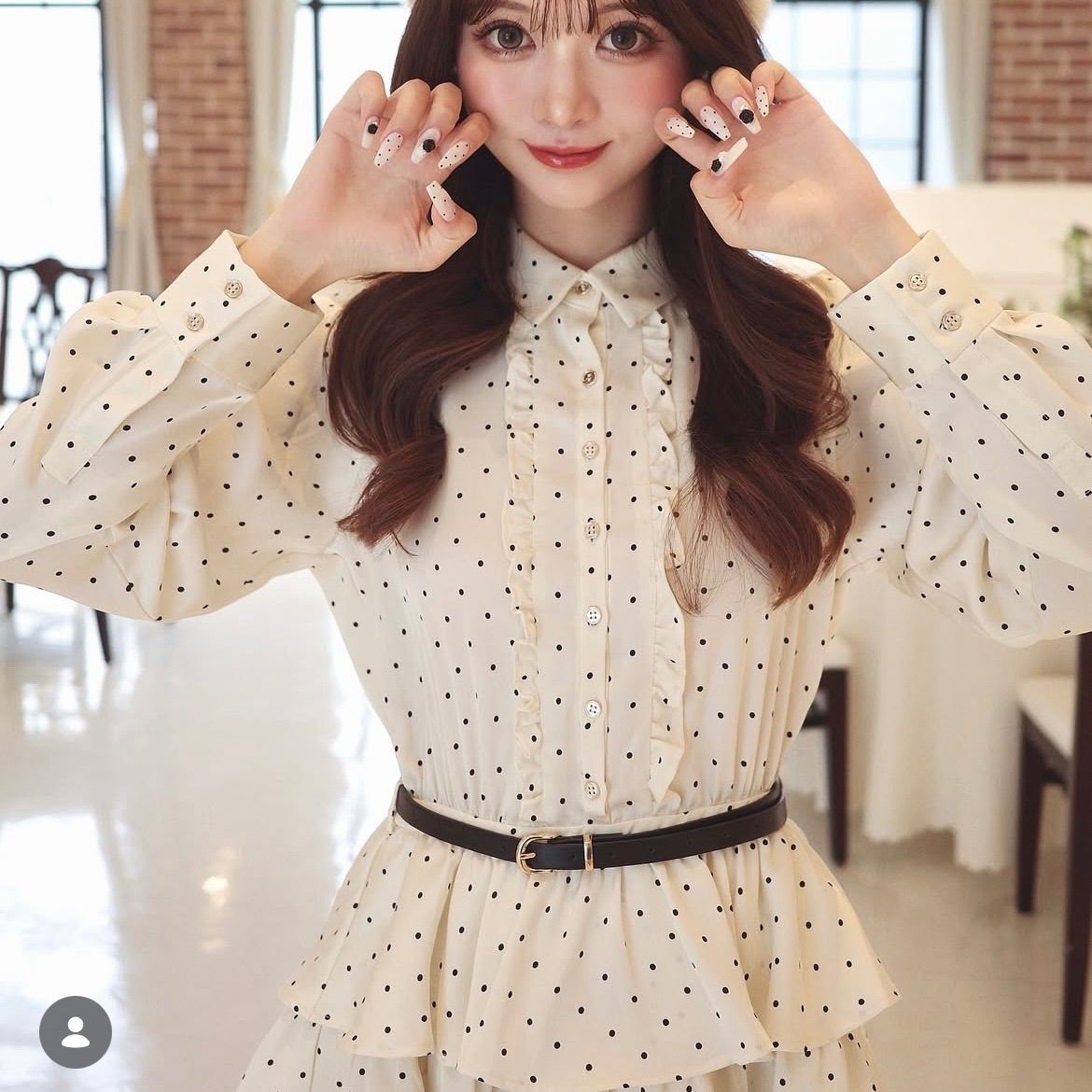 新品 完売 エムミーエメ クラシカルドットティアードワンピース M me