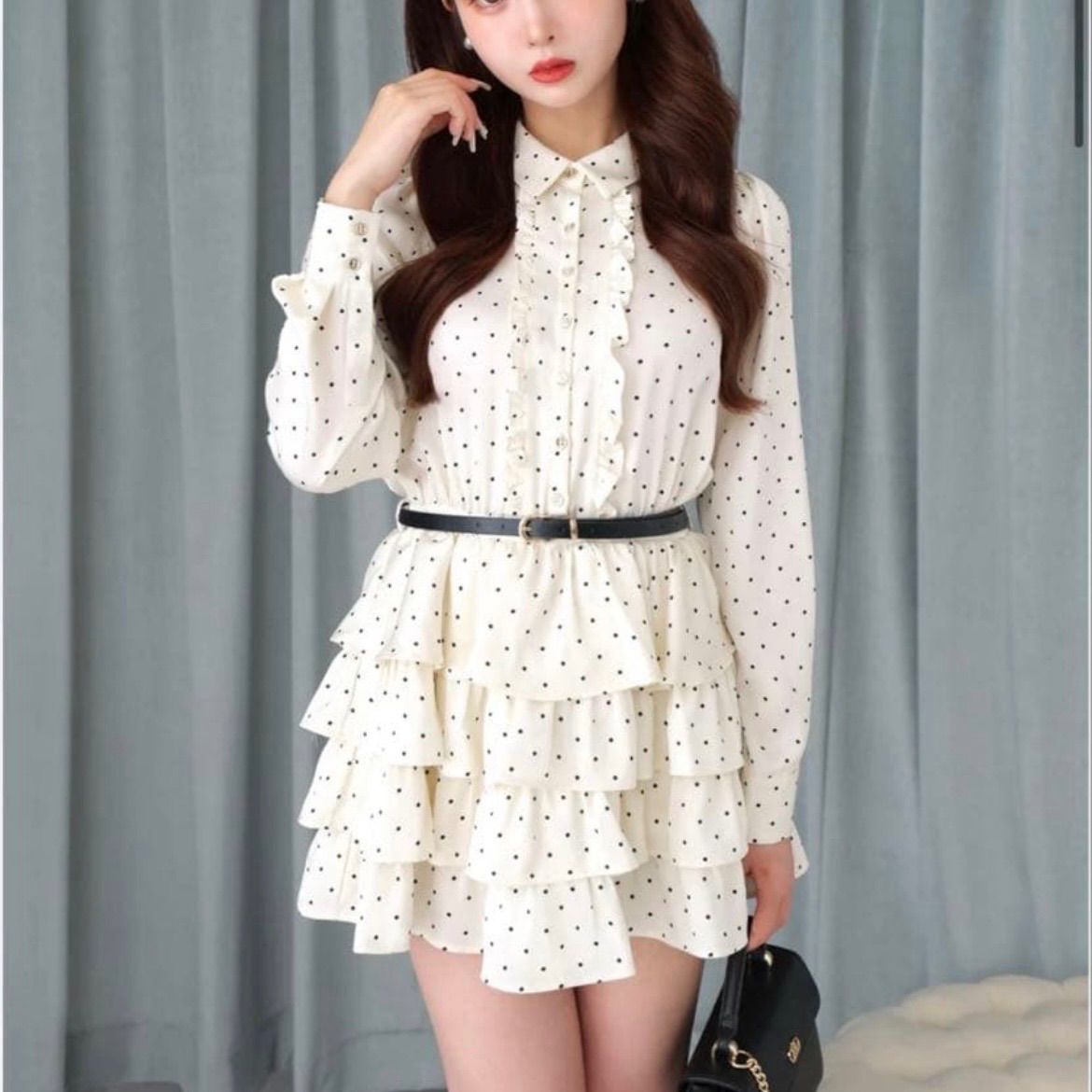 エムミーエメ Classical dot tiered onepiece Classical dot tiered