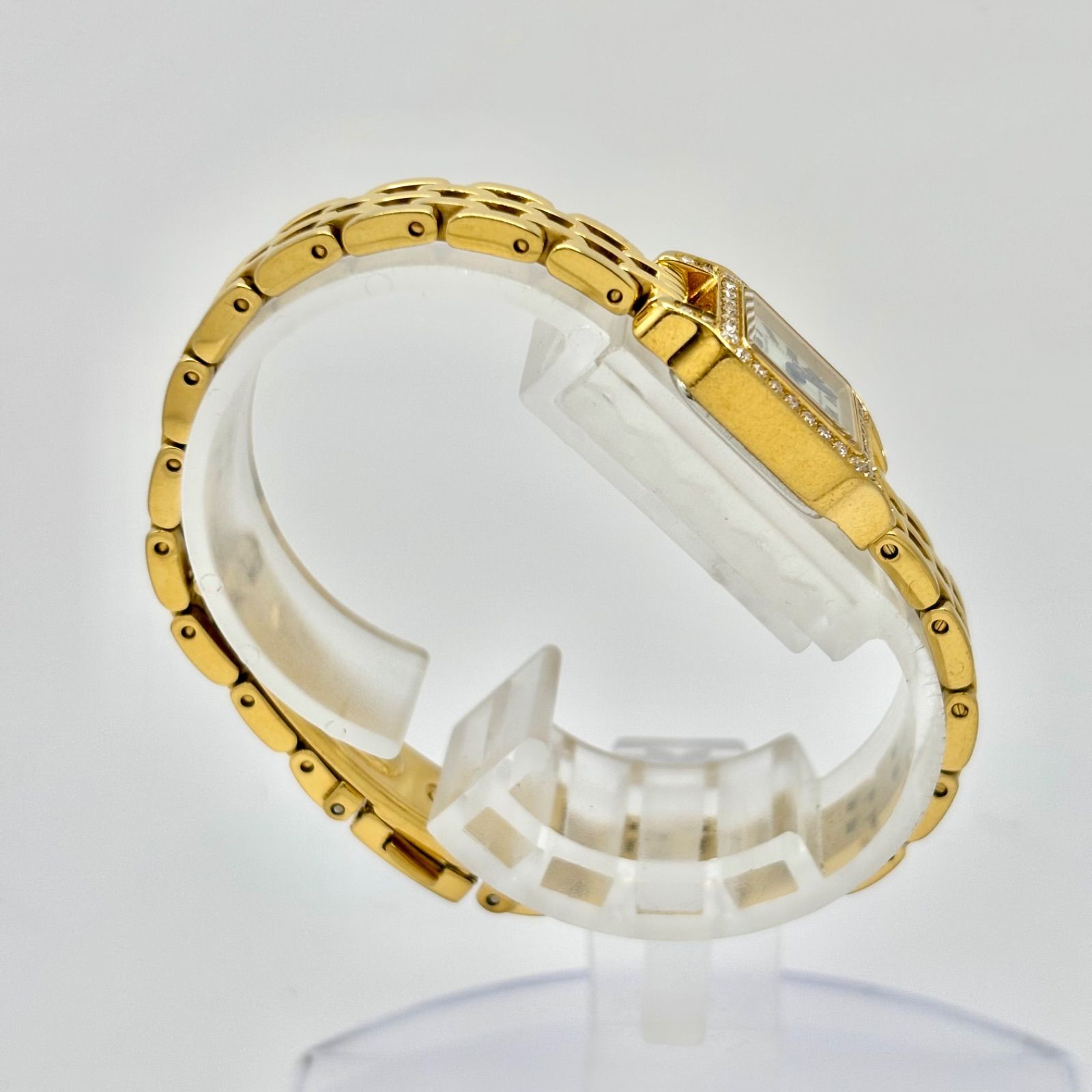 箱付/美品/新品電池】Lunage ルナージュ ダイヤ レディース 腕時計