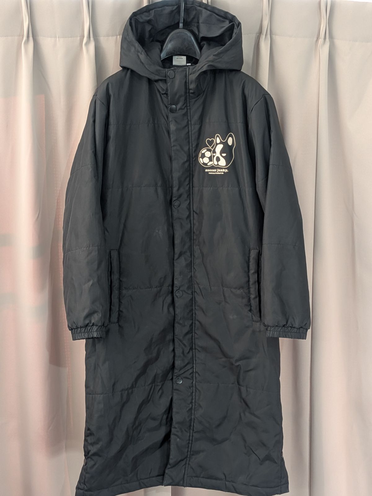 サッカージャンキー SOCCER JUNKY 中綿 ベンチコート ジュニア JRF 黒