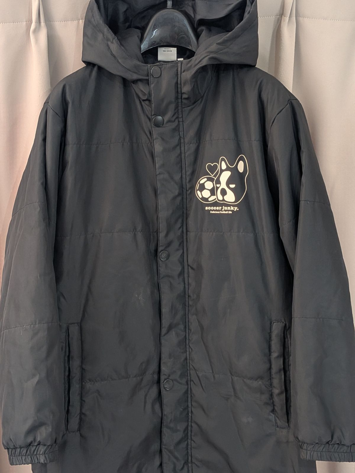 サッカージャンキー SOCCER JUNKY 中綿 ベンチコート ジュニア JRF 黒