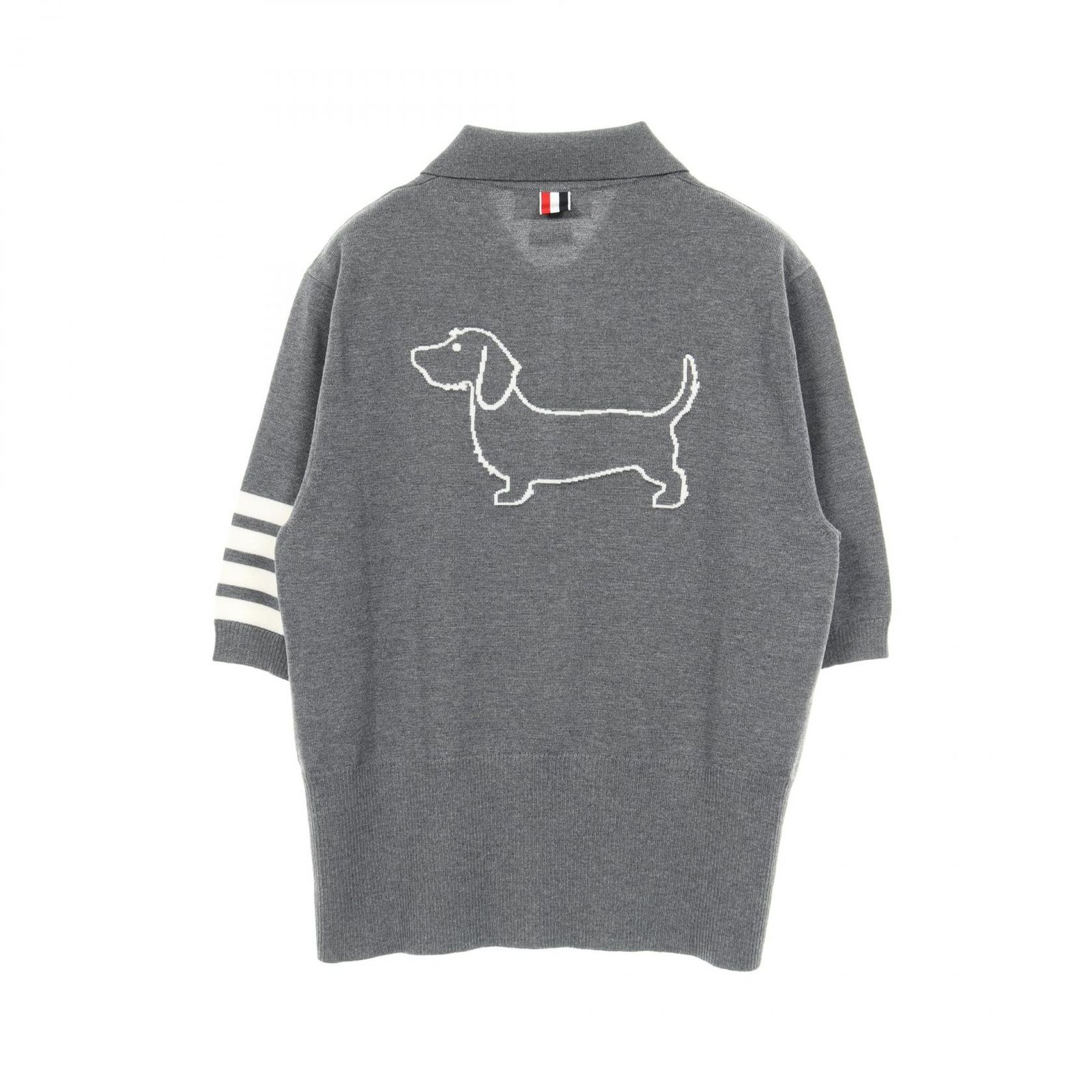 トムブラウン THOM BROWNE ポロシャツ ニット グレー ウール メンズ A