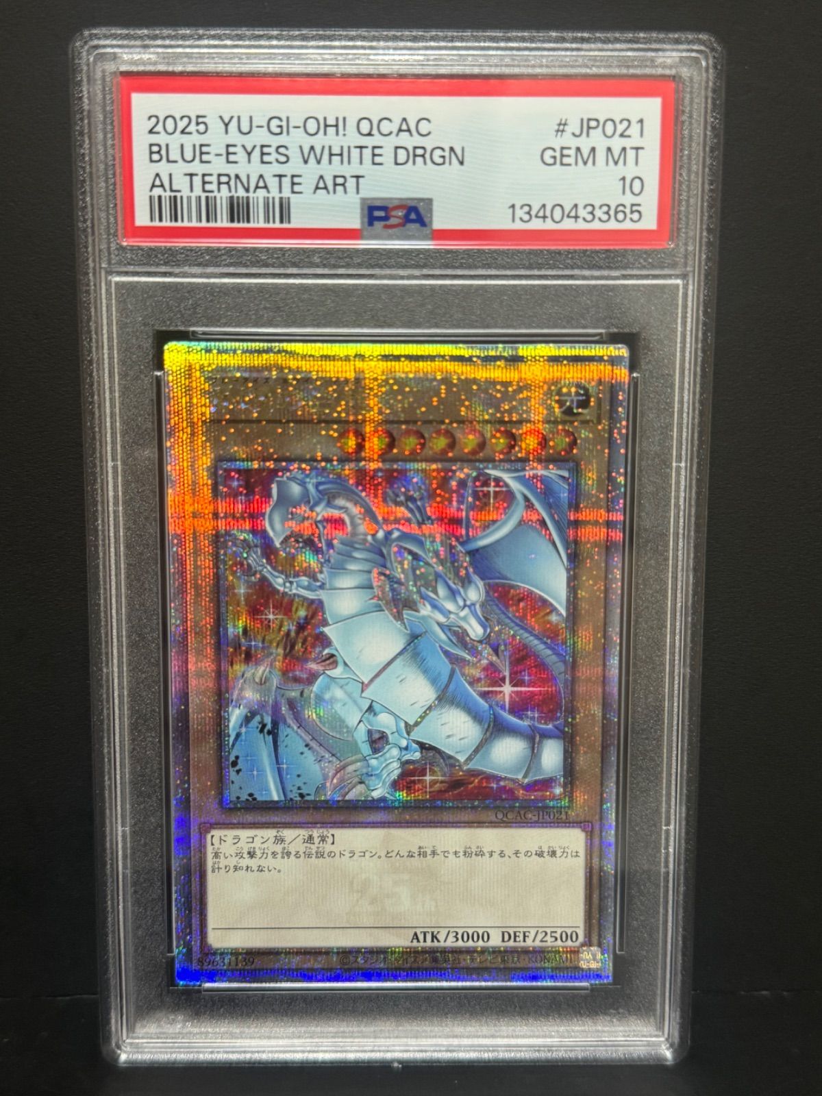 PSA10 青眼の白龍 QCAC-JP021 クオシク クォーターセンチュリー