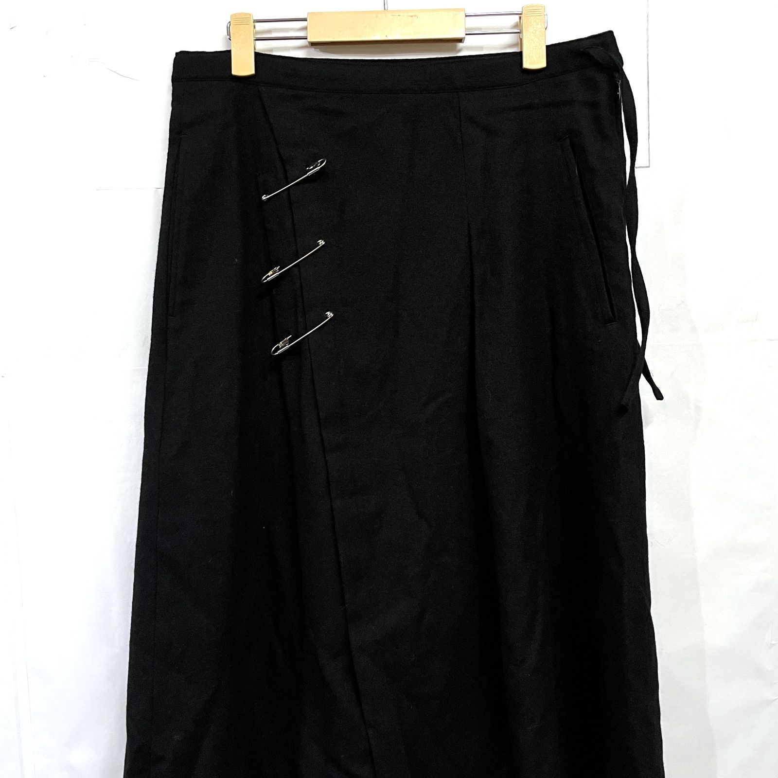 Yohji Yamamoto｜ヨウジヤマモト 安全ピン ウール 巻きスカート - メルカリ