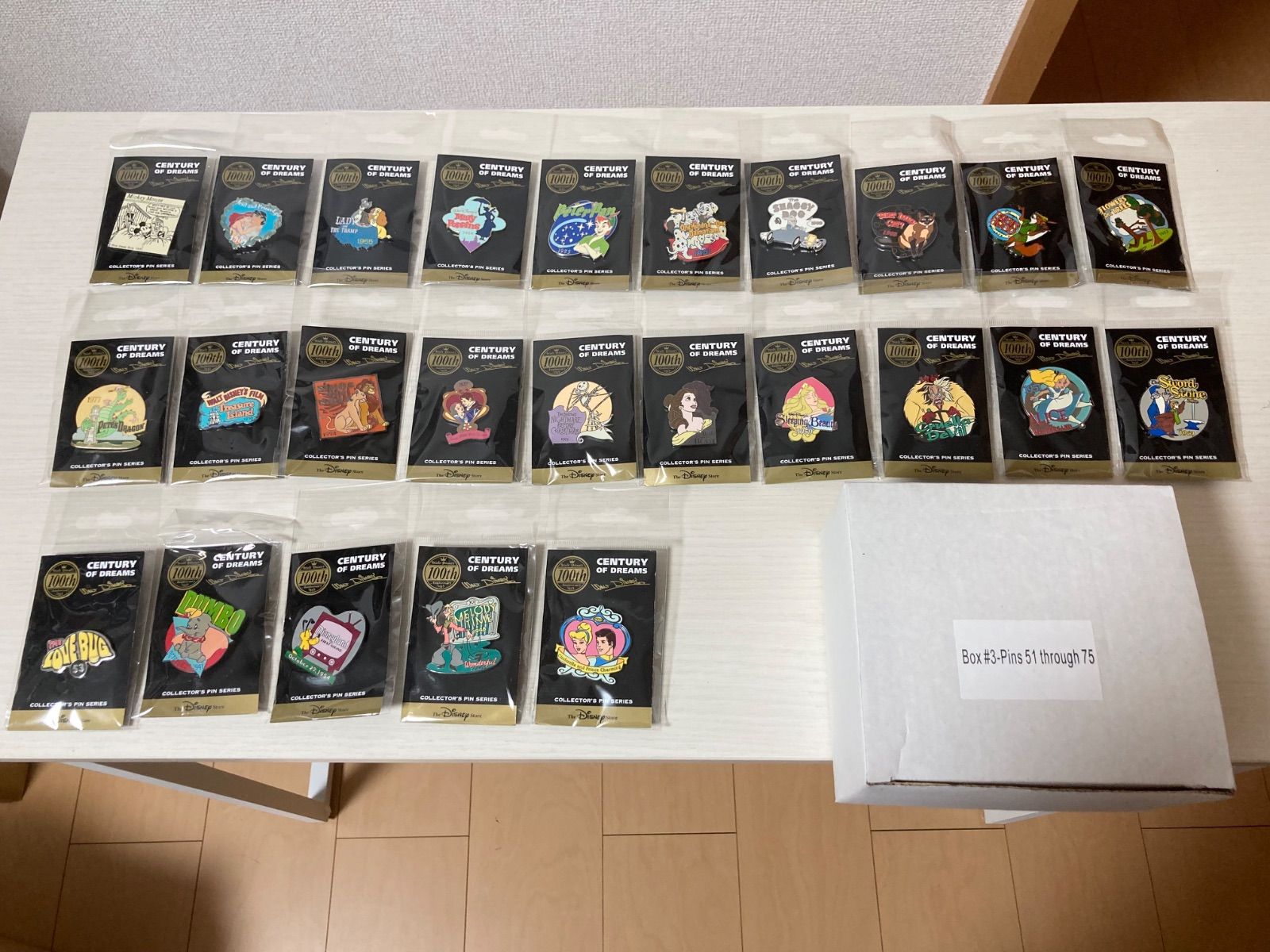 未使用】Disney ～CENTURY OF DREAMS PIN SET 100th～ 全101種類