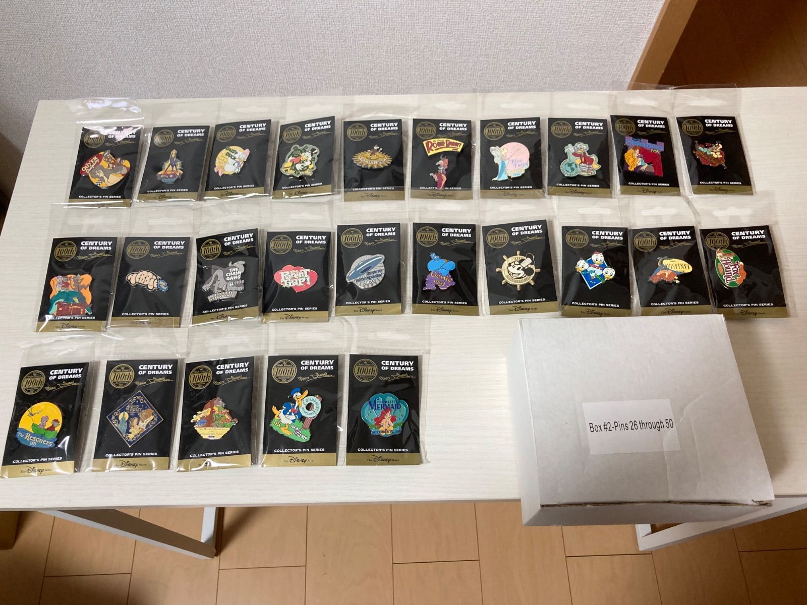 Disney 100th Year ピンバッジセット 未使用】Disney ～CENTURY OF DREAMS PIN SET 100th～ 全101種類