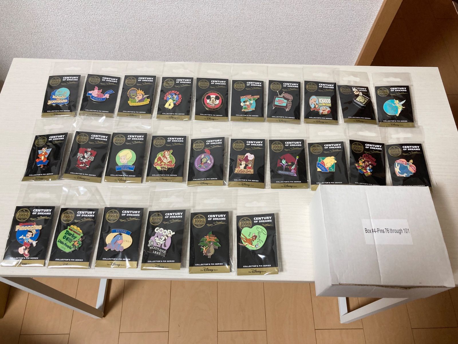 未使用】Disney ～CENTURY OF DREAMS PIN SET 100th～ 全101種類