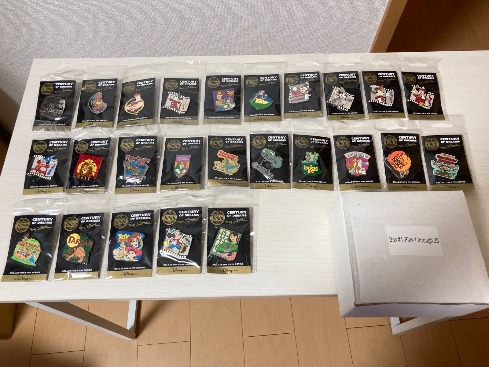 未使用】Disney ～CENTURY OF DREAMS PIN SET 100th～ 全101種類