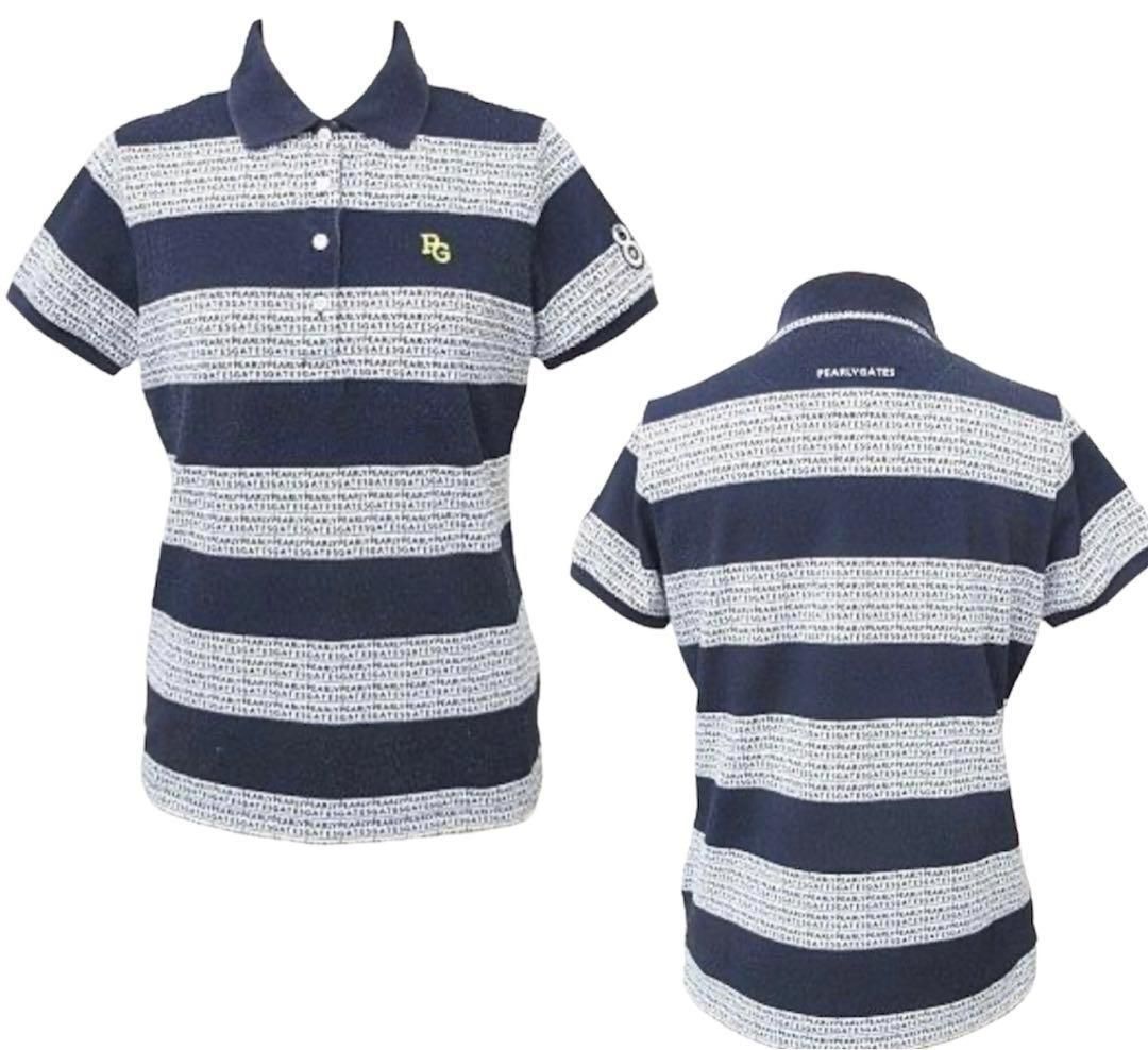 パーリーゲイツ 2021年モデル ボーダーロゴ ポロシャツ 刺繍　ゴルフウェア パーリーゲイツ 2021年モデル ボーダーロゴ ポロシャツ 刺繍 ゴルフ