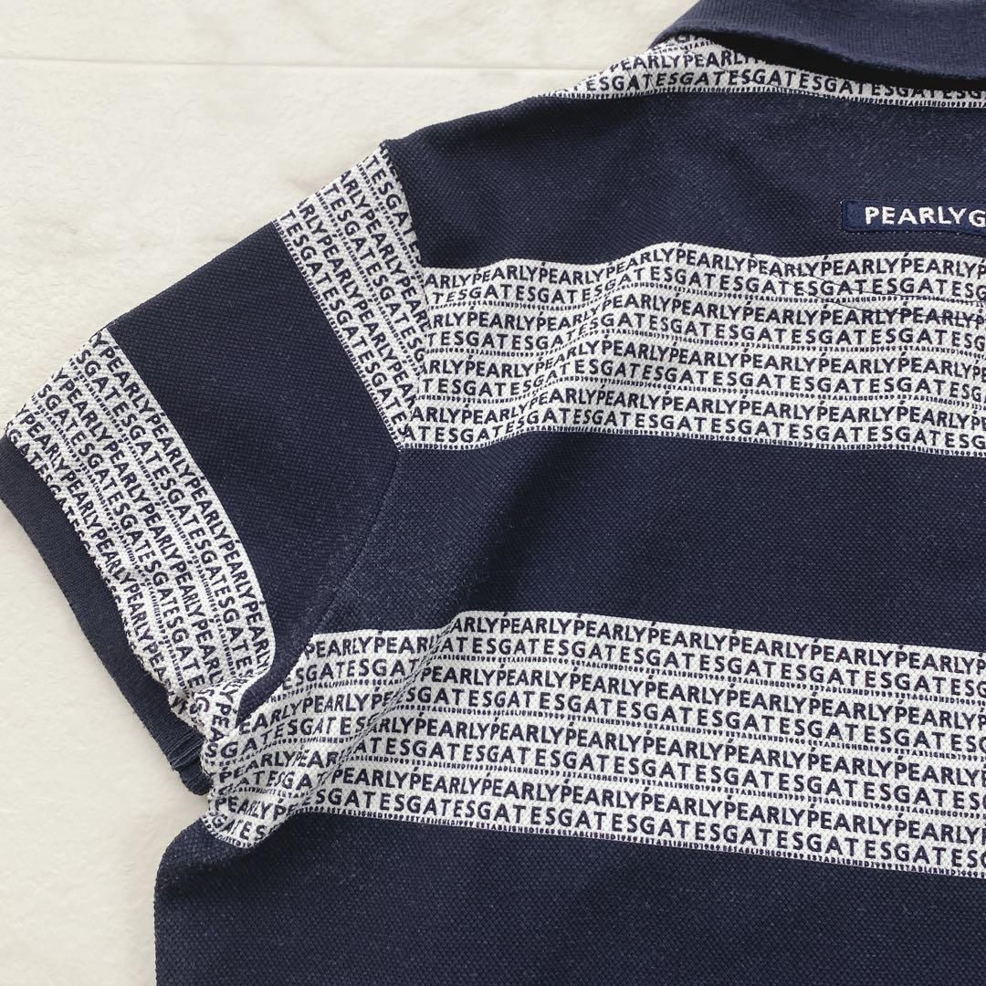 パーリーゲイツ 2021年モデル ボーダーロゴ ポロシャツ 刺繍 ゴルフ