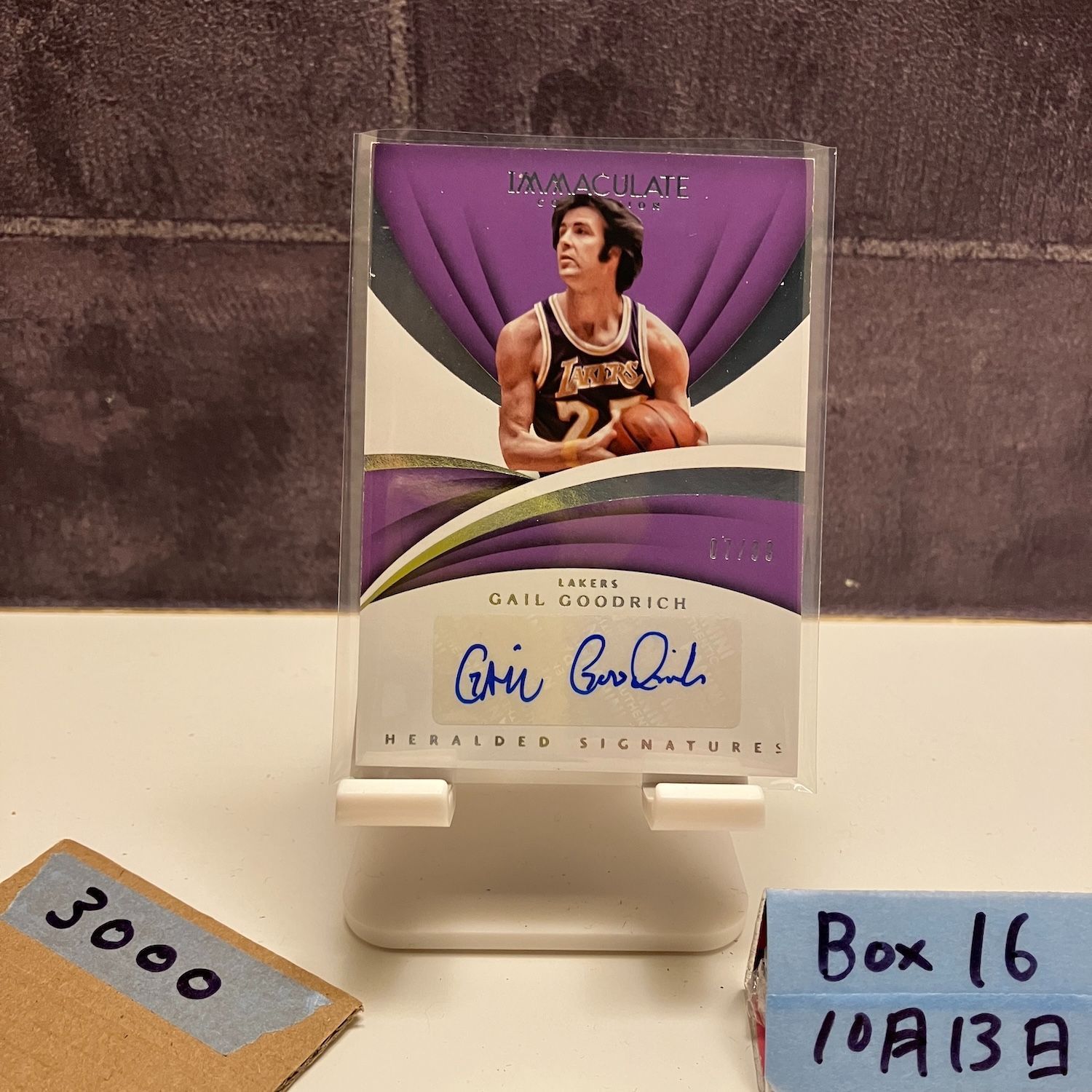 2018 Panini Immaculate Collection Gail Goodrich 直筆サインカード