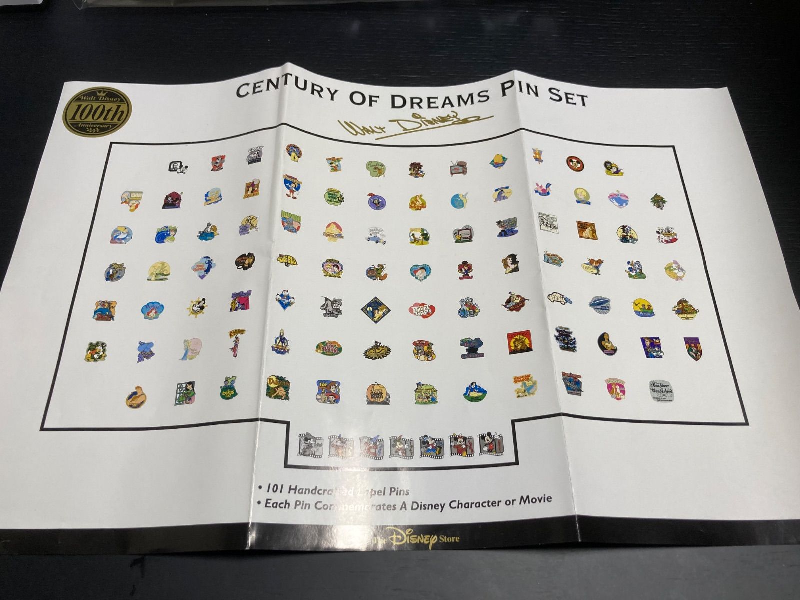 未使用】Disney ～CENTURY OF DREAMS PIN SET 100th～ 全101種類