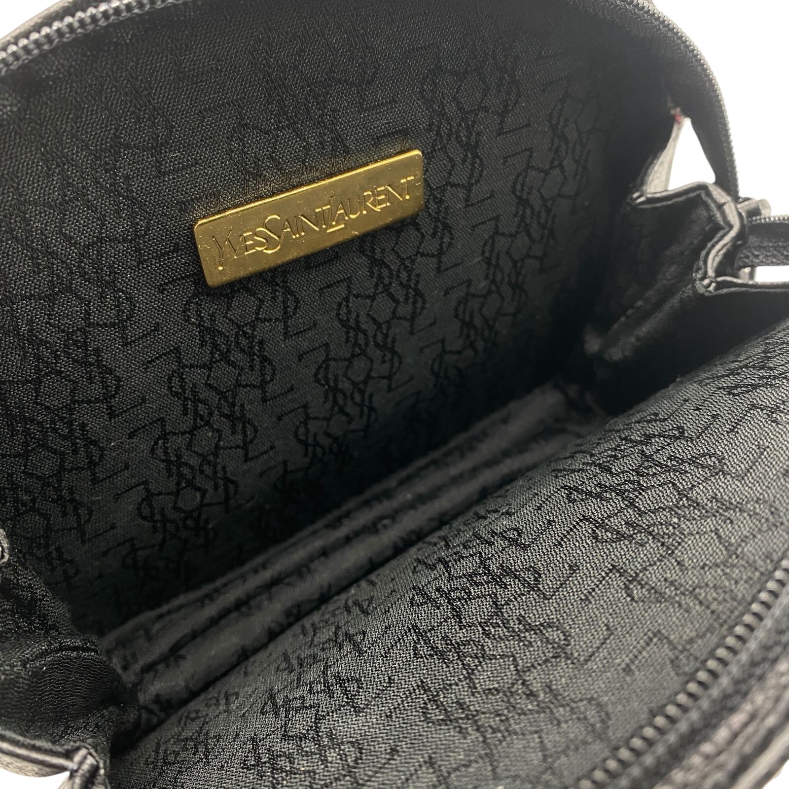 ヴィンテージ イヴサンローラン ダイヤカット ミニバッグ ハンドバッグ ブラック 希少 YVES SAINT LAURENT イヴサンローラン ハンドバッグ ミニバッグ