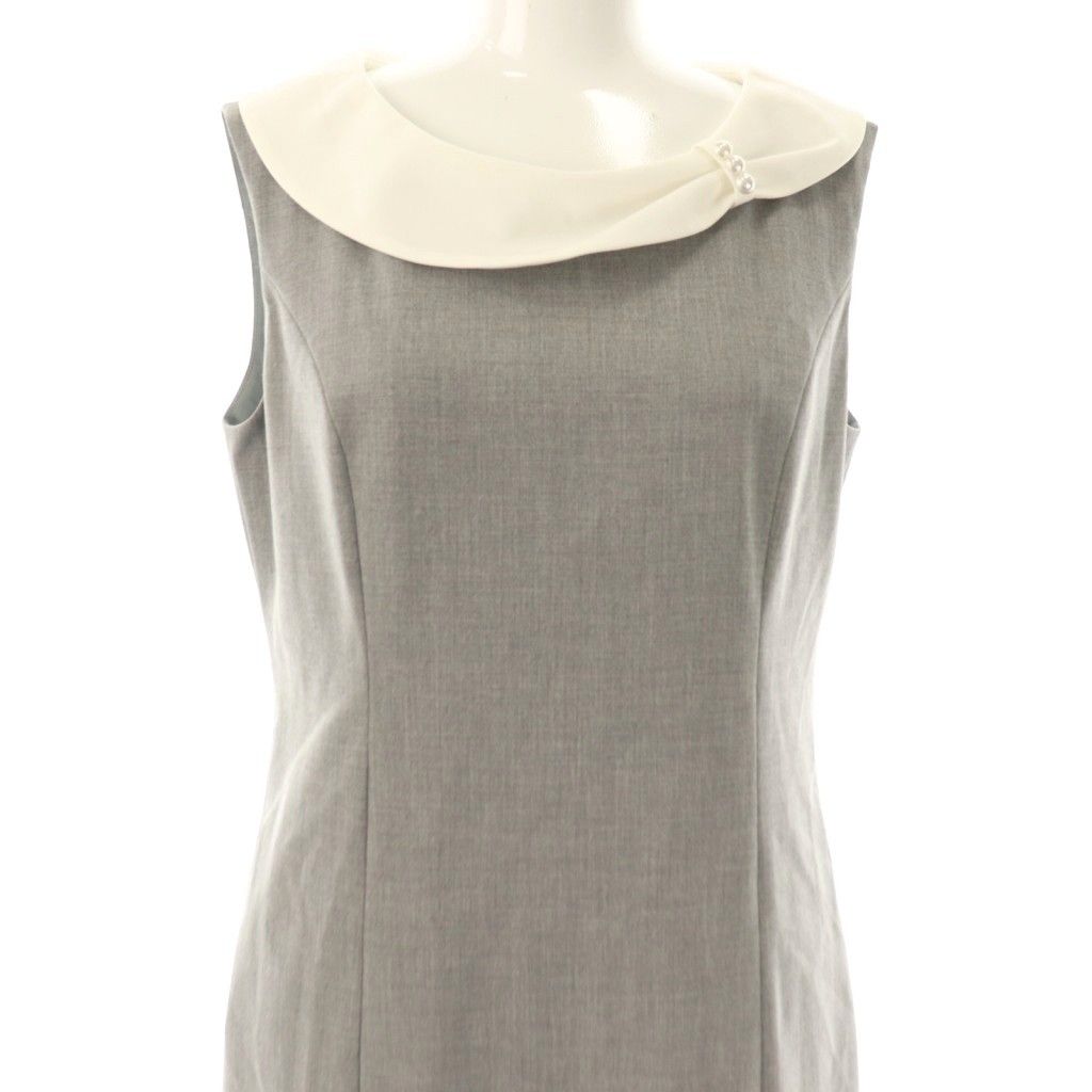 ルネ Rene ベーシック basic 襟付き パール ワンピース 膝丈