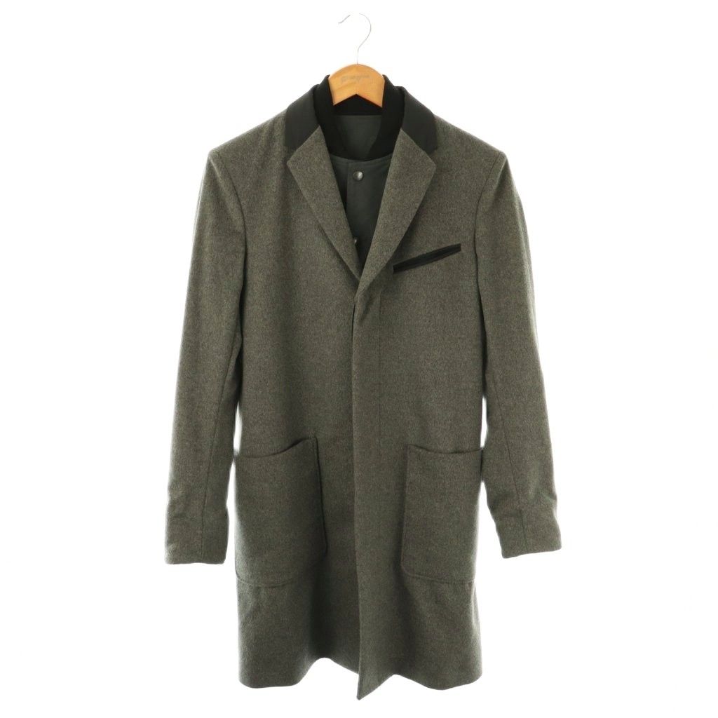 ミハラヤスヒロ MIHARA YASUHIRO ドッキングコート ロング 44 グレー