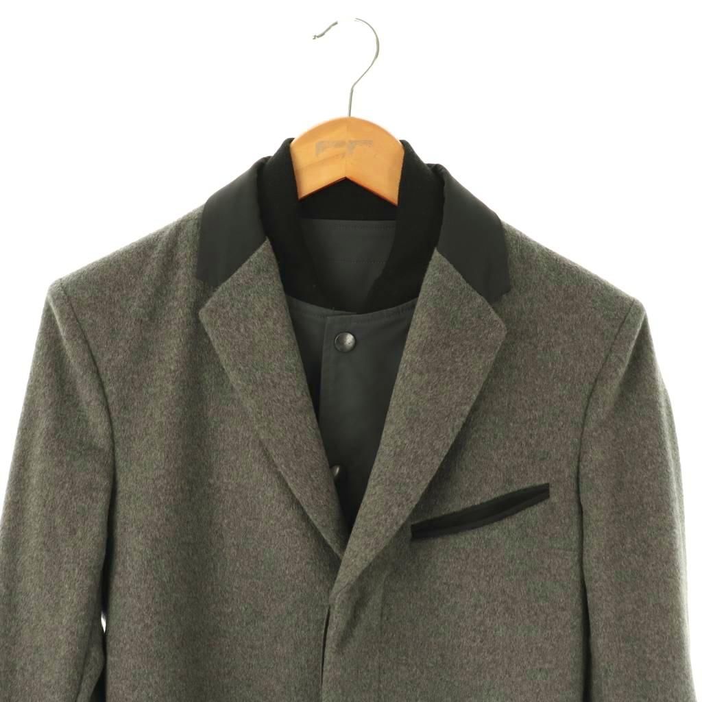 ミハラヤスヒロ MIHARA YASUHIRO ドッキングコート ロング 44 グレー