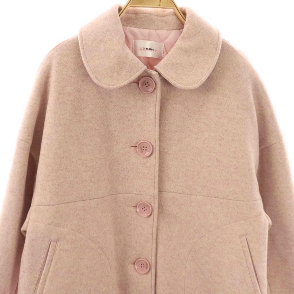 アンミヌ UNMINOU ラウンドカラー コート アウター 中綿 F ピンク /DF