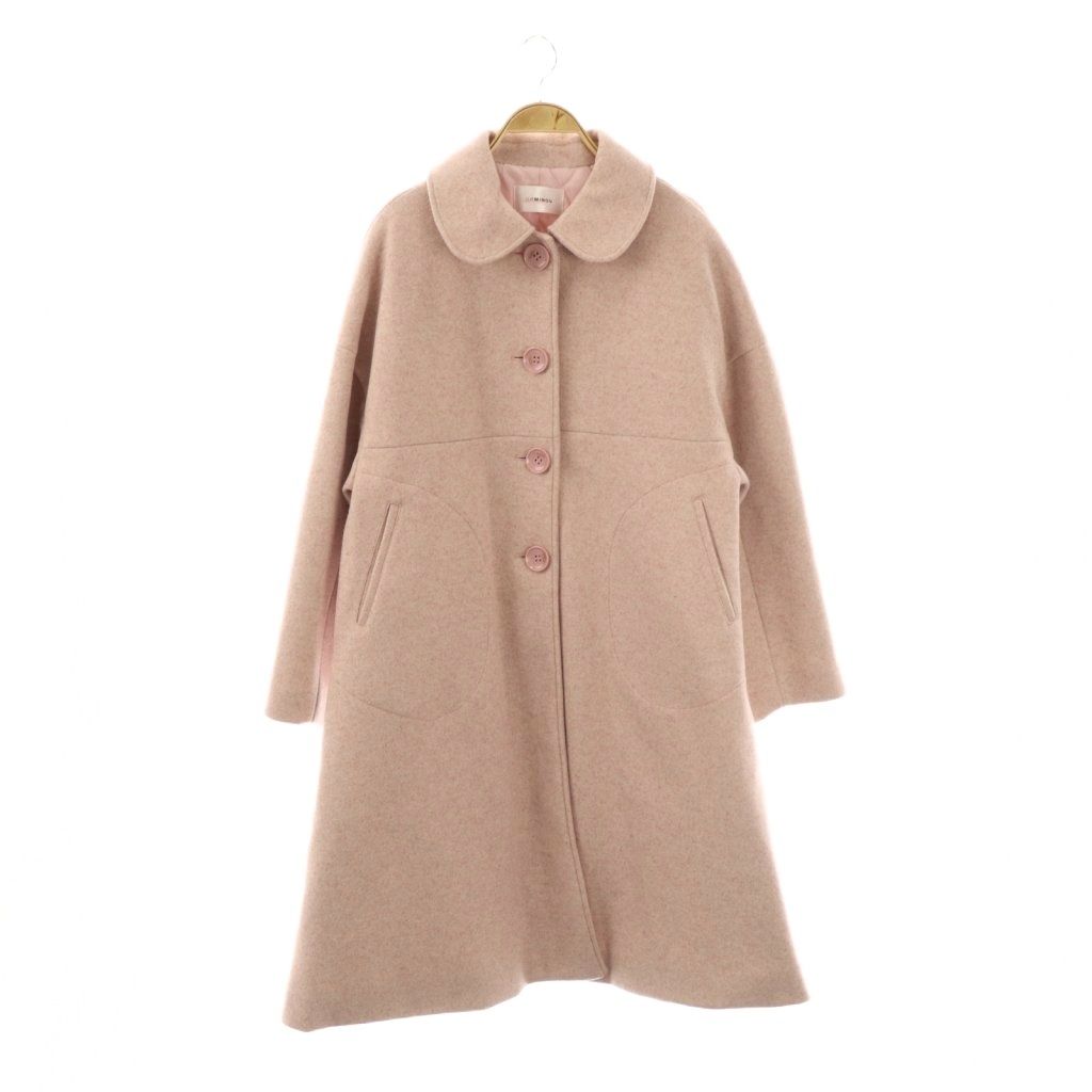 アンミヌ UNMINOU ラウンドカラー コート アウター 中綿 F ピンク /DF