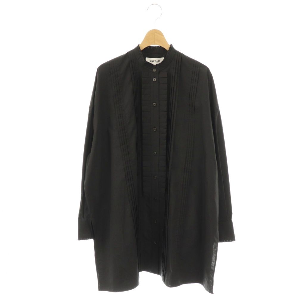 エンフォルド ENFOLD 25AW LOOSE SHIRT シャツ フリル 長袖 38