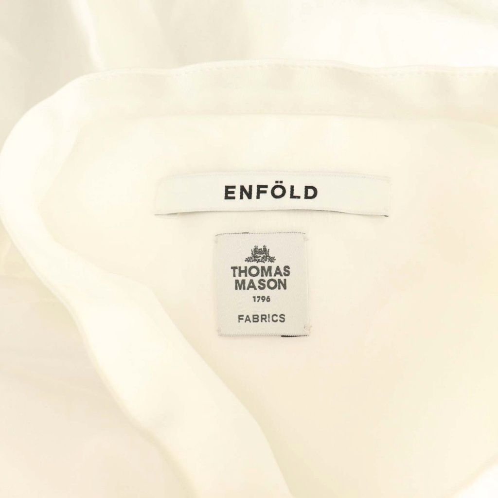 エンフォルド ENFOLD 25SS BIG SHIRT シャツ 長袖 38 ホワイト /HK