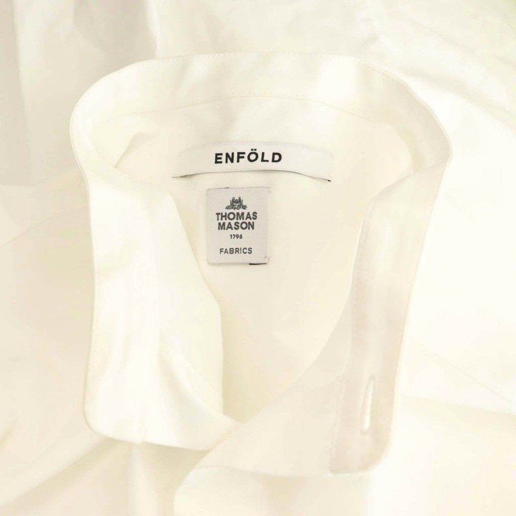エンフォルド ENFOLD 25SS BIG SHIRT シャツ 長袖 38 ホワイト /HK