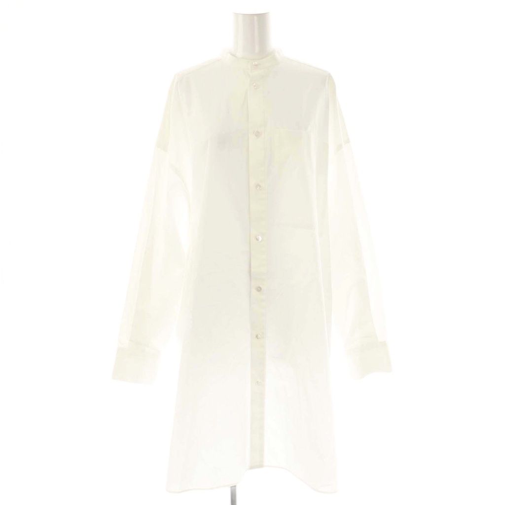 ENFOLD ワイドシャツ　長袖、白 エンフォルド ENFOLD 25SS BIG SHIRT シャツ 長袖 38 ホワイト /HK