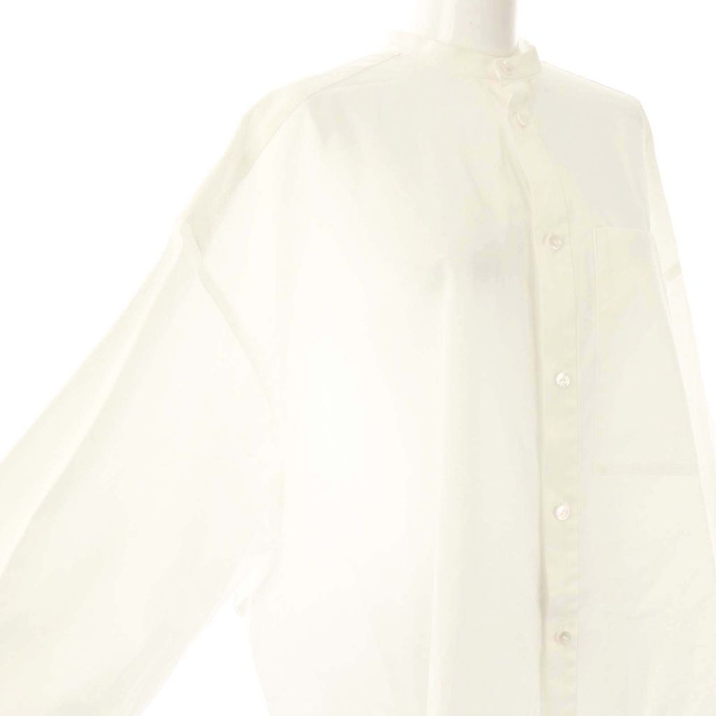 エンフォルド ENFOLD 25SS BIG SHIRT シャツ 長袖 38 ホワイト /HK