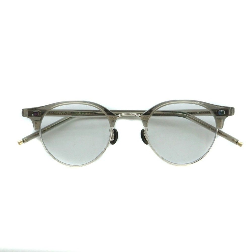 テンアイヴァン 10 eyevan no 3 1011 S ブロウ メガネ 眼鏡 セルフレーム メタルフレーム 47 22 147 グレー シルバー MI OS AD ユニセックス