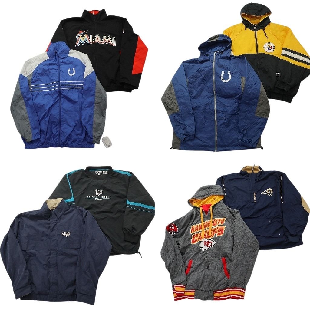 古着卸 まとめ売り プロチーム ジャケット MIX 8枚セット (メンズ XL