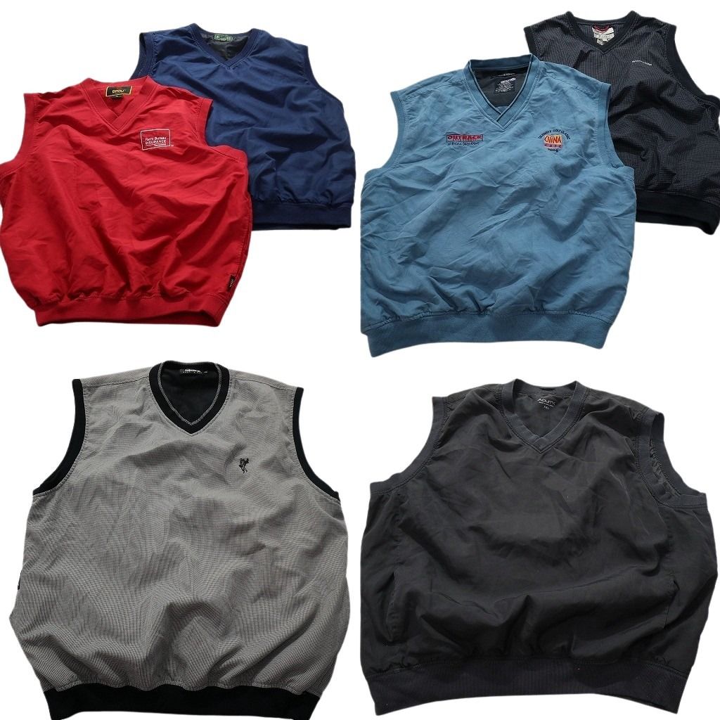 古着卸 まとめ売り ナイロンプルオーバー ベスト ジャケット 6枚セット