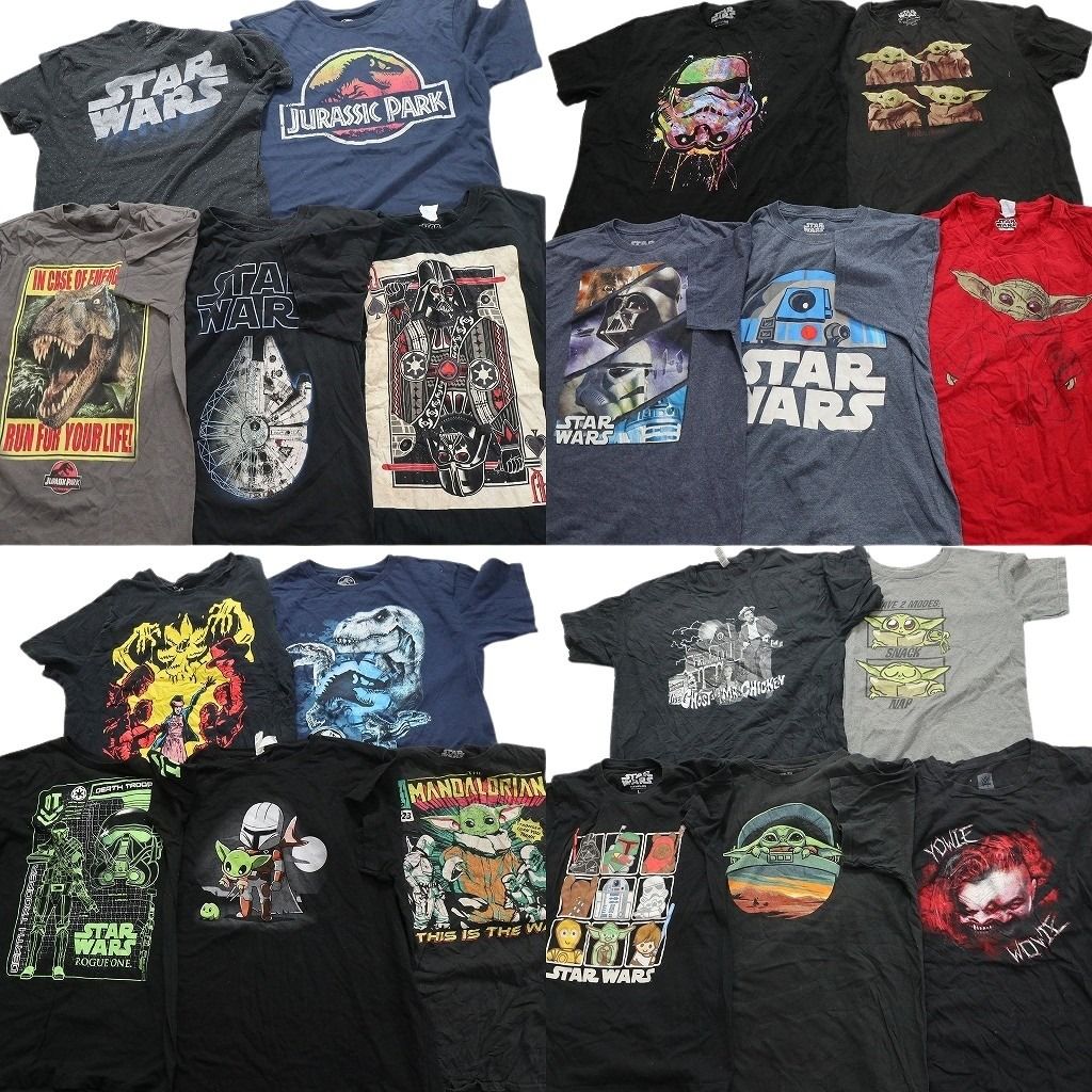 古着卸 まとめ 映画 ドラマ 半袖Tシャツ セット レディース ユース キッズ スターウォーズ ジュラシックパーク 古着 NB 3570