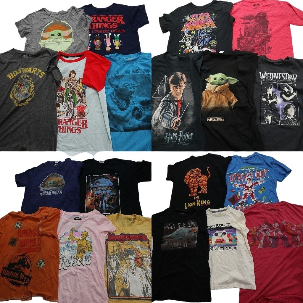 古着卸 映画 ドラマ 半袖Tシャツ セット レディース ユース キッズ ハリーポッター スターウォーズ 古着 NB 3569