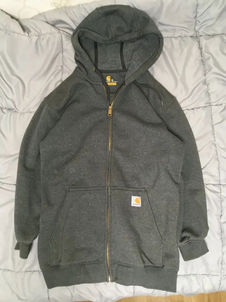 カーハート グレー フード ジップアップ