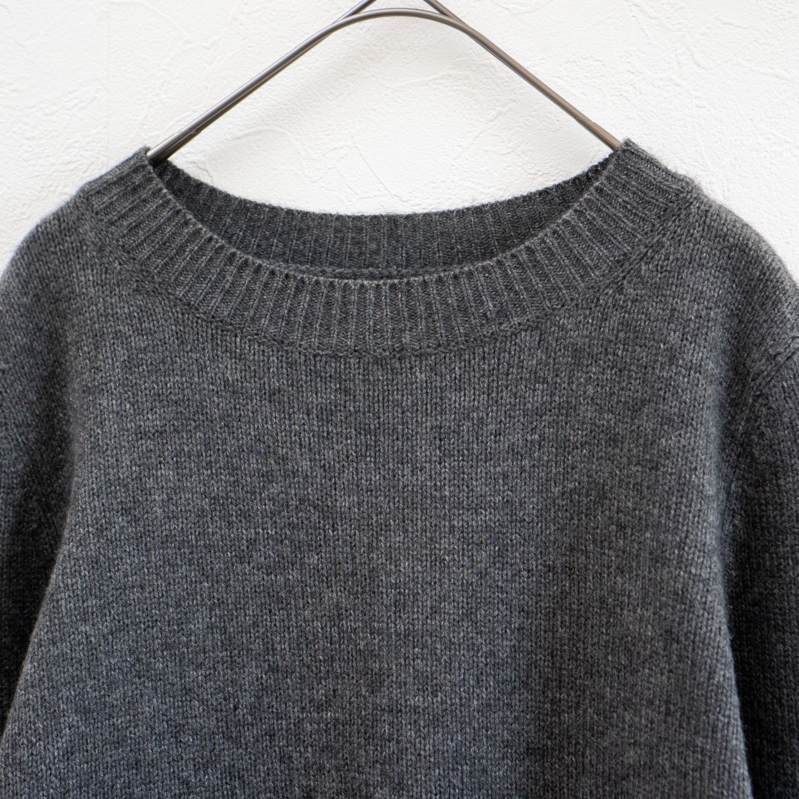 FOXEY フォクシー ニット サイズ40 カシミヤ100 チャコールグレー