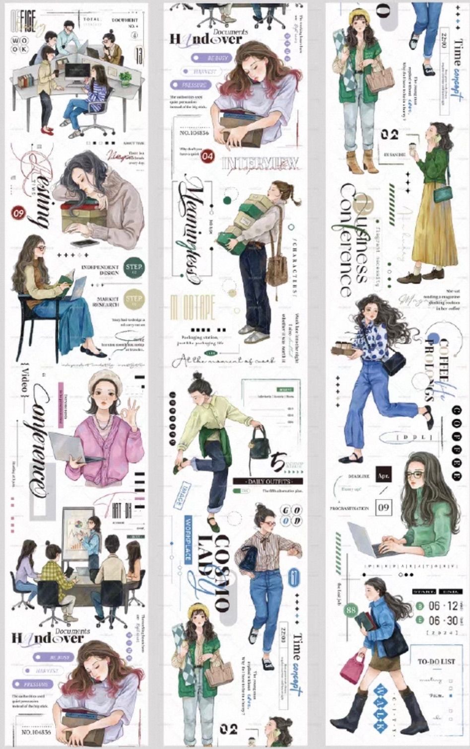 ♡SALE♡PET 8cm×10m 工作 海外マスキングテープ 海外マステ 人物