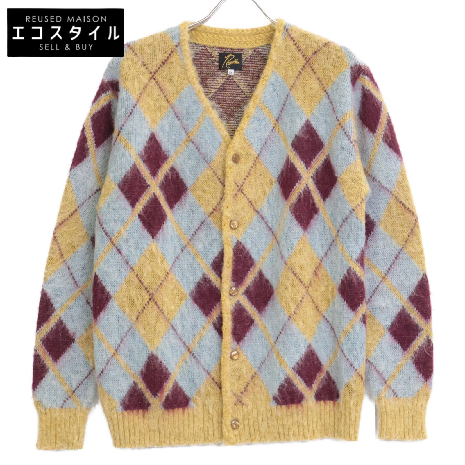 needles ニードルズ LQ414 ｲｴﾛｰ ﾓﾍﾔｱｰｶﾞｲﾙｶｰﾃﾞｨｶﾞﾝ XS - メルカリ