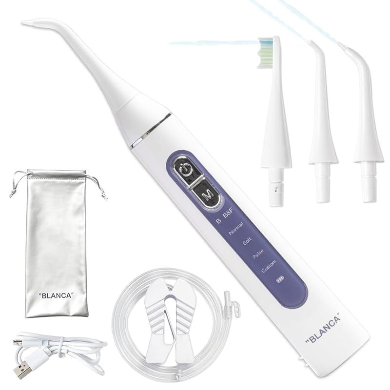 プロテック 口腔洗浄器 ジェットウォッシャー BLANCA ブラシとフロスを同時に使える タンクレス 音波洗浄 ジェットフロス 電動歯ブラシ機能付き 水圧調節 ブランカ