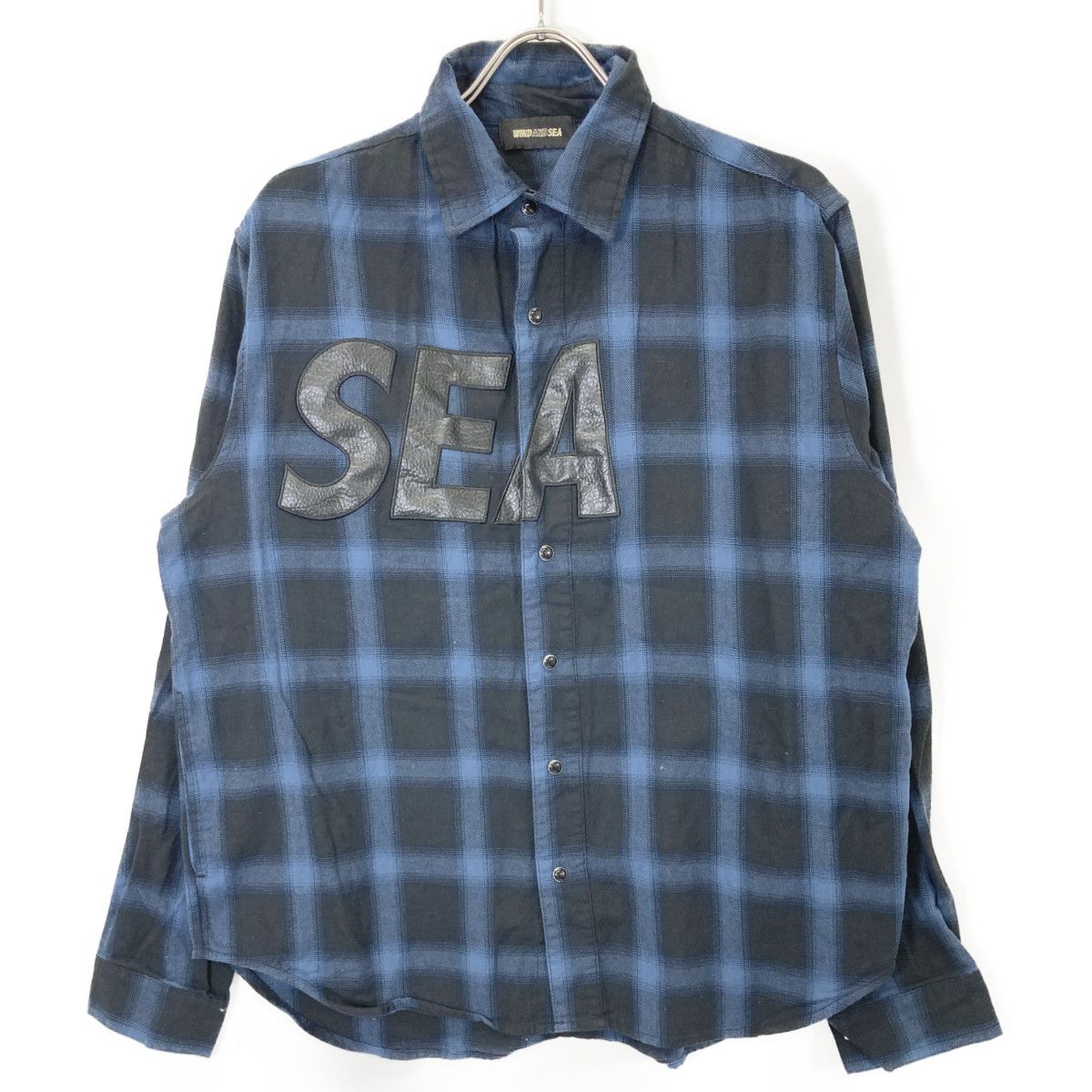 WIND AND SEA ウィンダンシー ﾌﾞﾙｰﾈﾙｼｬﾂ L - メルカリ