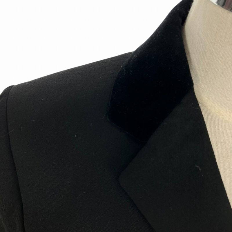 エルメス HERMES テーラードジャケット セリエボタン 衿ベロア ウール