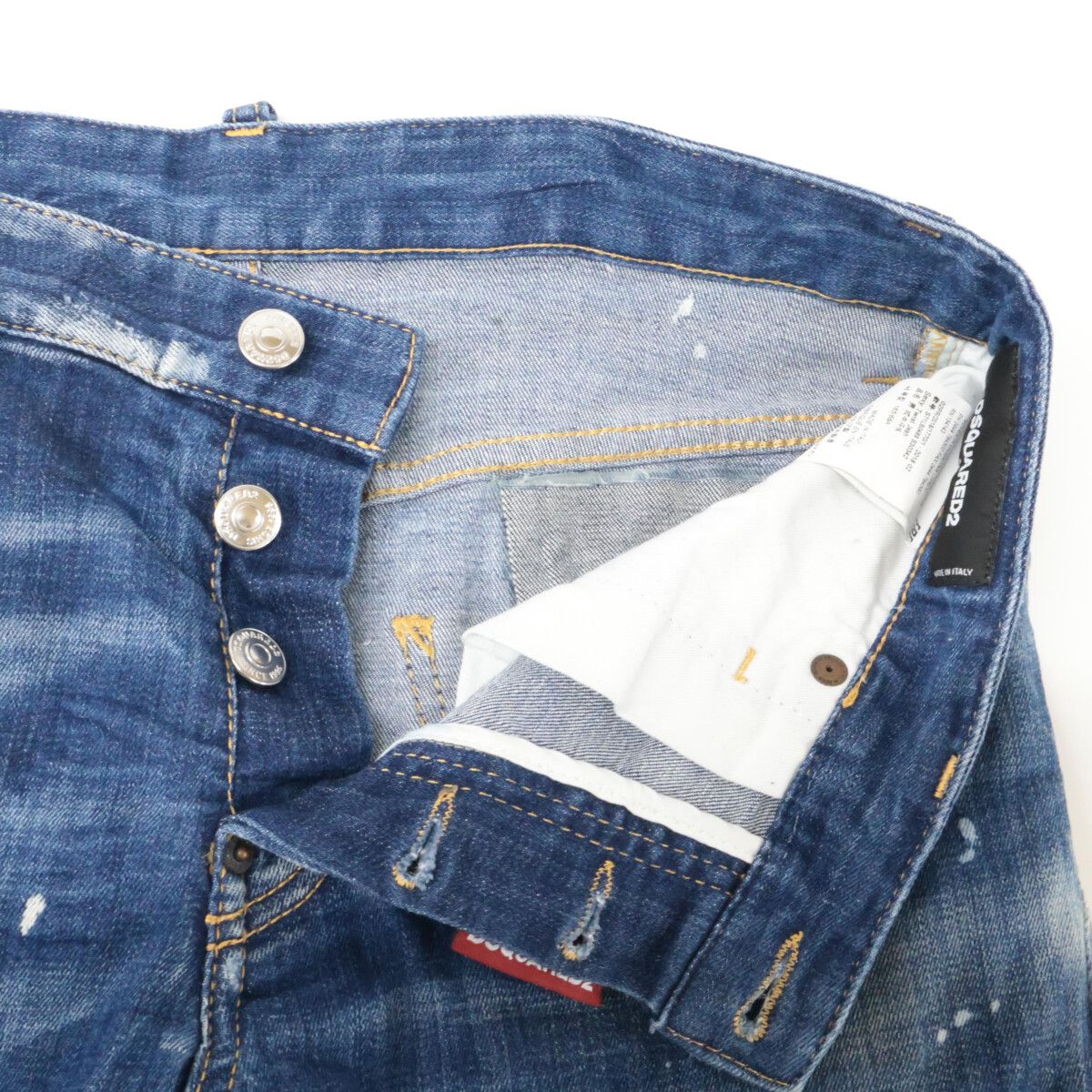 Dsquared2 ペンキ ダメージ加工 セクシーツイスト スキニーデニム