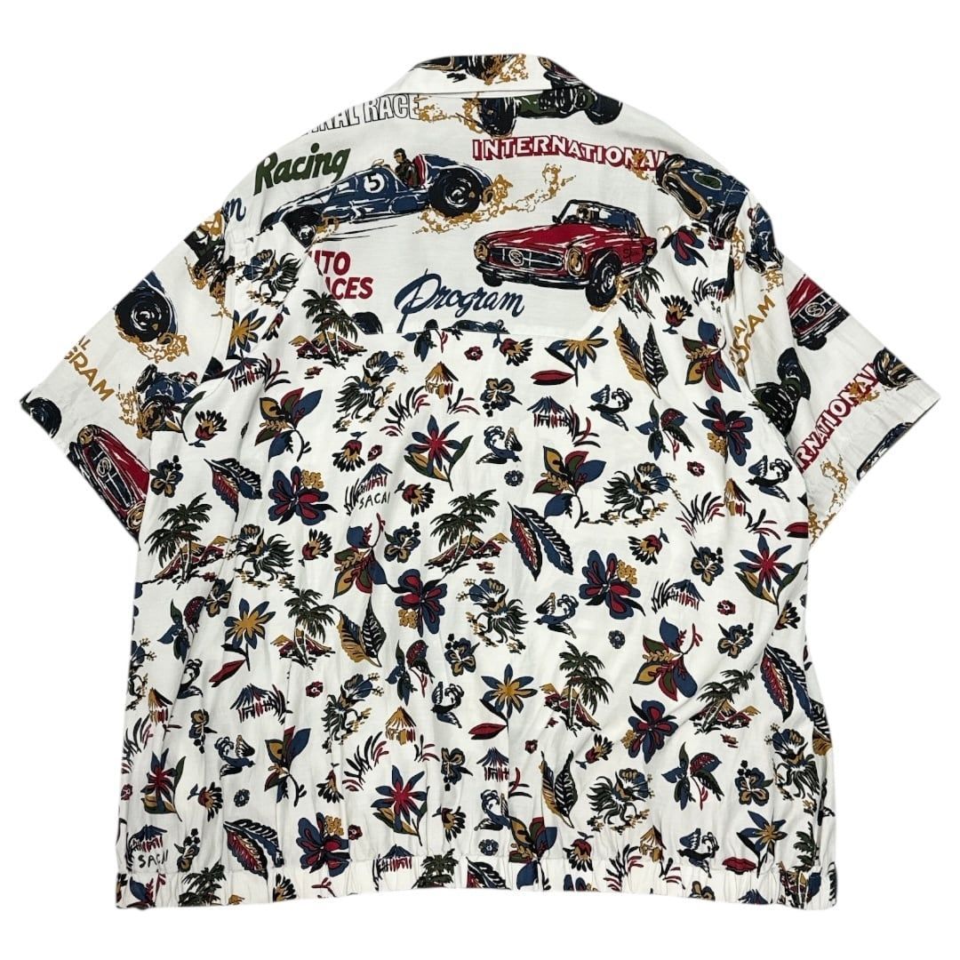 sacai 25SS Car Race Print Zip S/S Shirts - メルカリ