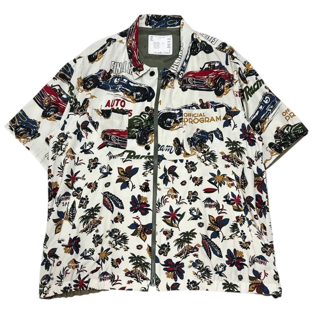 sacai 25SS Car Race Print Zip S/S Shirts - メルカリ