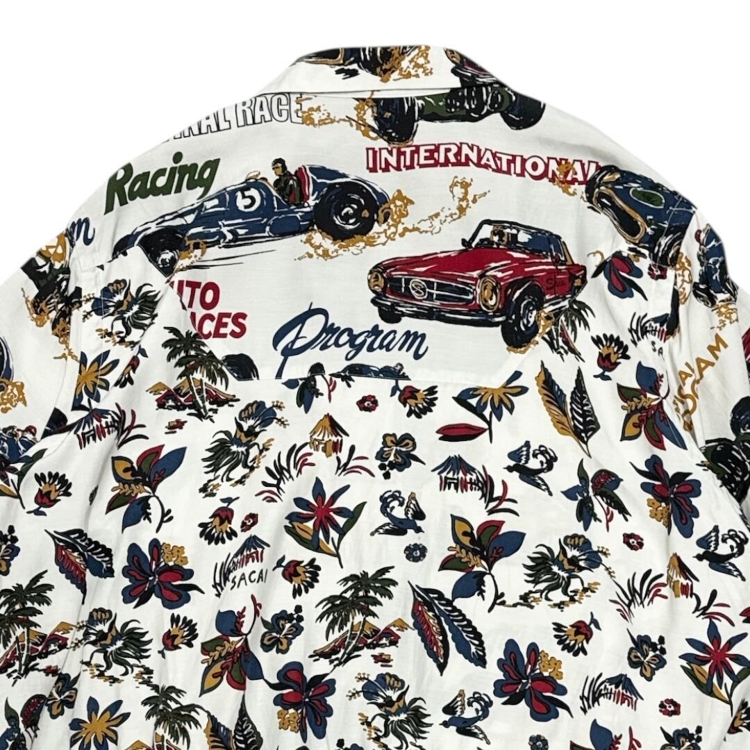 sacai 25SS Car Race Print Zip S/S Shirts - メルカリ
