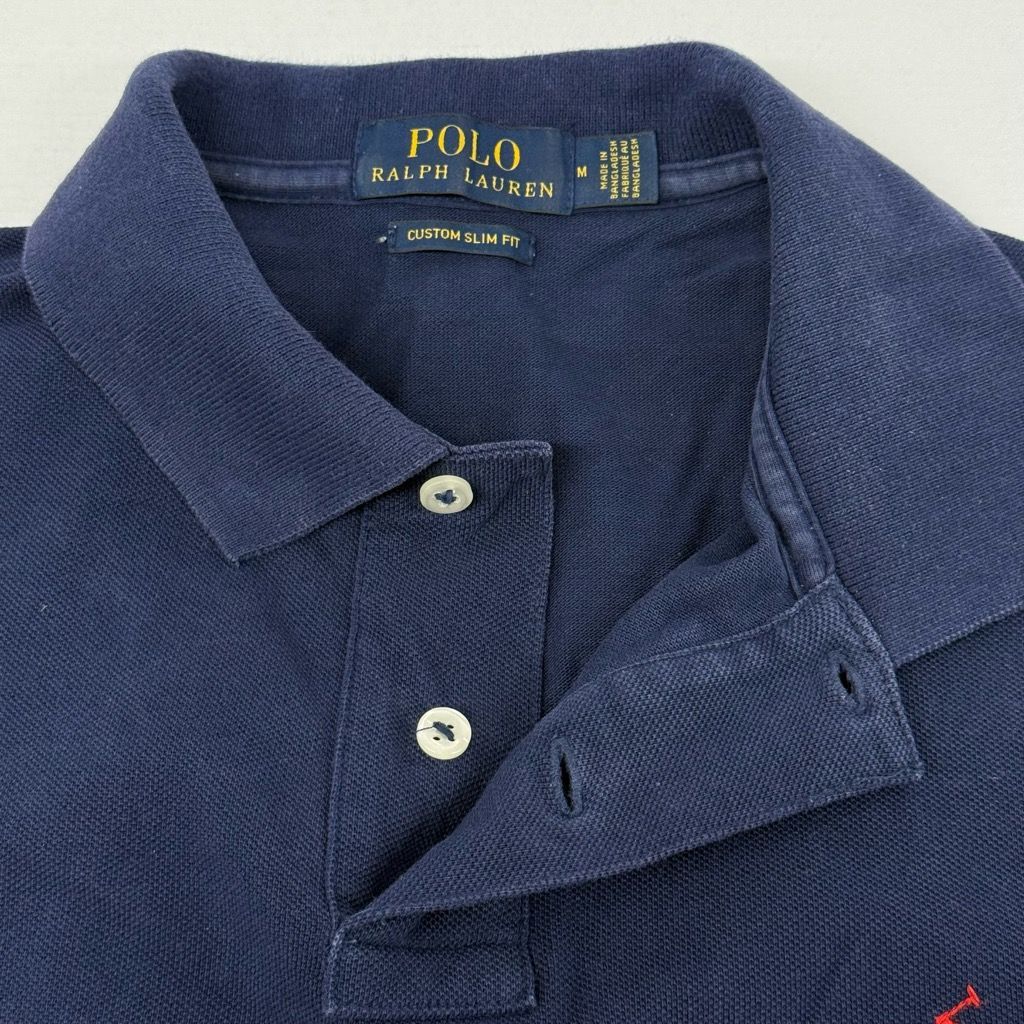 中古 ポロ ラルフローレン ポロシャツ Mサイズ ネイビー POLO RALPH