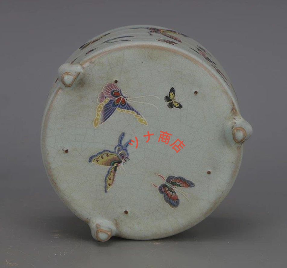 蝶恋花三足香炉 陶磁器 現代工芸品 美術品 装飾品 置物 - メルカリ