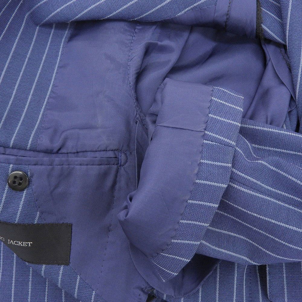 【美品】リングジャケット　RING JACKET　ジャケット　ストライプ　42 RING JACKET リングヂャケット ストライプ スーツ メンズ ブルー 42