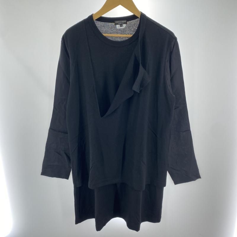 COMME des GARCONS レイヤード ドッキング ロングシャツ サイズS ブラック nomad期 PJ T 004 91