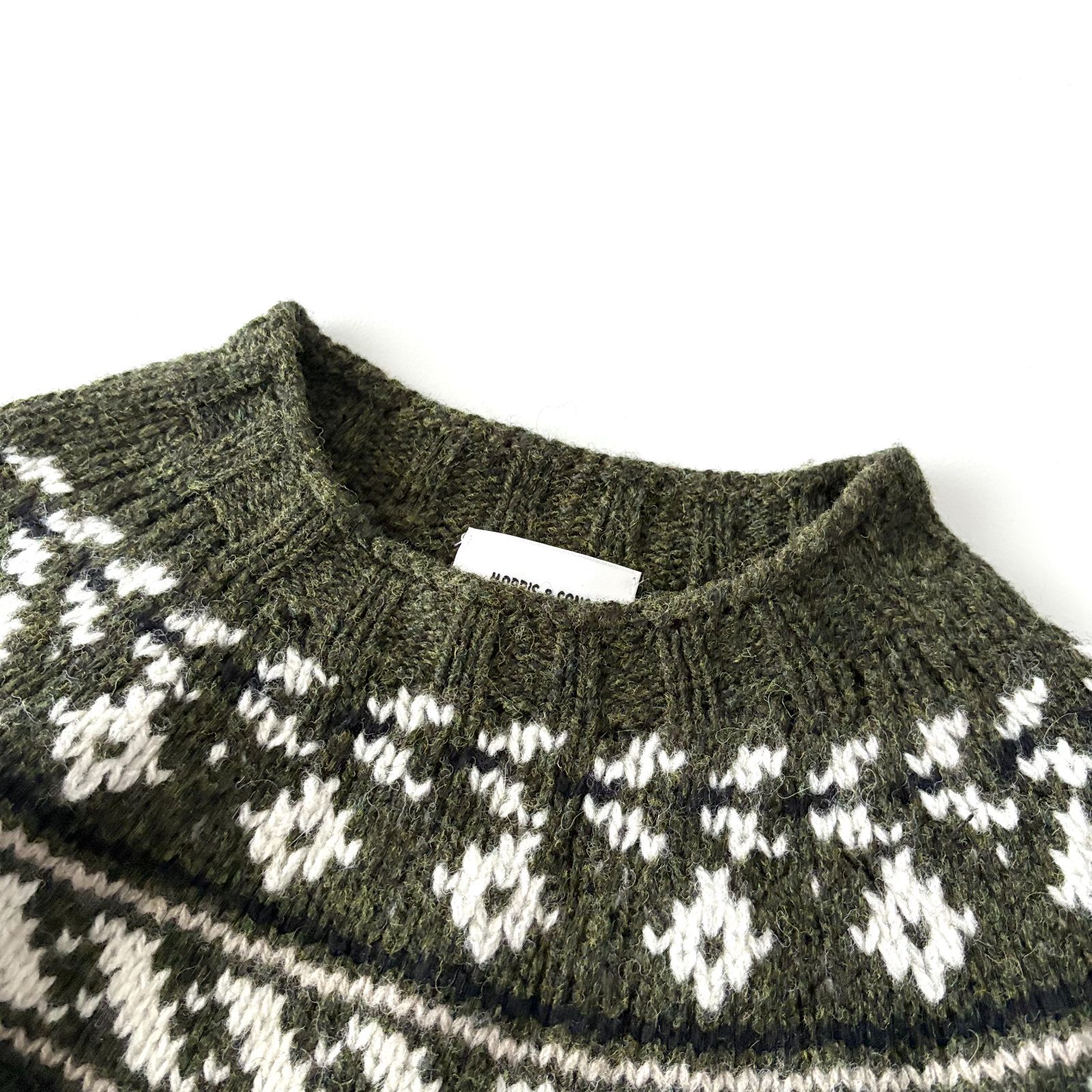 美品 / MORRIS&SONS モリスアンドサンズ / ウール100% 求心編み 