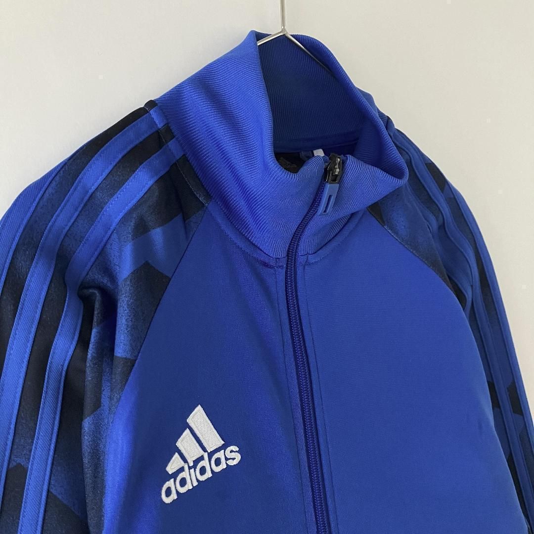 adidas トラックジャケット ジャージ 刺繍ロゴ ワンポイント 総柄