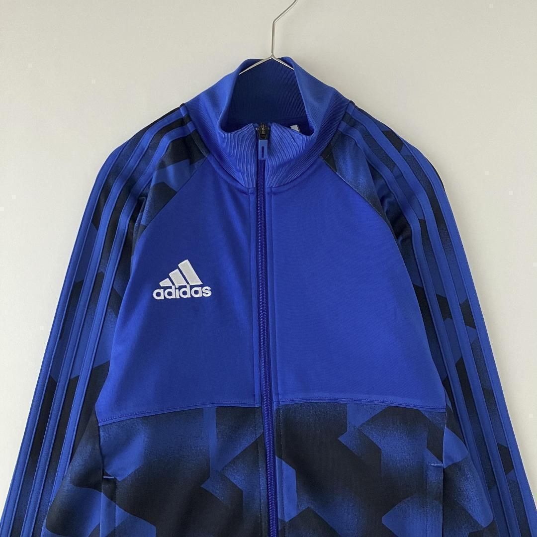 adidas トラックジャケット ジャージ 刺繍ロゴ ワンポイント 総柄